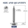 #8 x 1" Wood Screw 500Pcs 410 Stainless Steel Standard