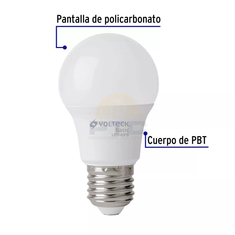 Volteck LED-40FBX4 Pack of 4 LED lamps A19 6 W,