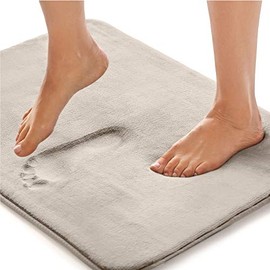 Gorilla Grip Original Thick Memory Foam Bath Rug, 36x24, Cushioned Soft Floor Mats, Absorbent Premium Bathroom Mat Rugs, Machine Washable, Luxury Plush Comfortable Carpet for Bath Room, Champagne