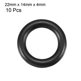 uxcell Nitrile Rubber O-Rings 22mm OD 14mm ID 4mm Width, Metric Sealing Gasket, Pack of 10