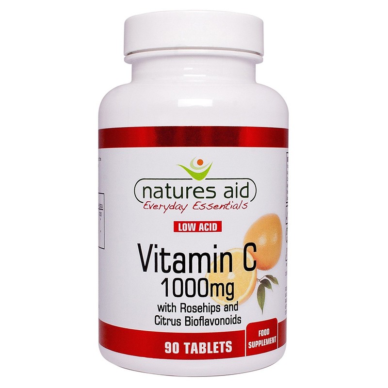 Natures Aid Vitamin C 1000mg Low Acid + Rosehips &