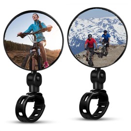 Electric Scooter Rear View Mirrors, Bike Rear View Mirrors for Handlebars, 2 Pcs, Adjustable, Rotatable, Convex, DIY Fixed Gear