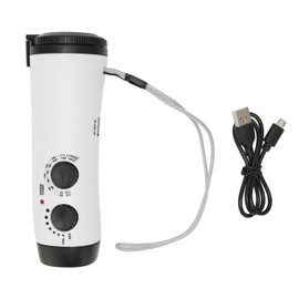 Hand Crank Radio Multifunctional Portable FM AM Weather Radio with LED Flashlight and Wrist Strap for Outdoor
