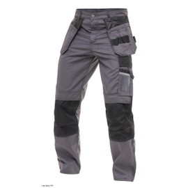 Men's Construction Pants Tactical Field Pants Multi-Pocket Carpenter Utility Cargo Heavy-Duty Work Pants S4 Gray 34-34