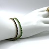Tennis Bracelet for Woman - Green and Black Bead Design