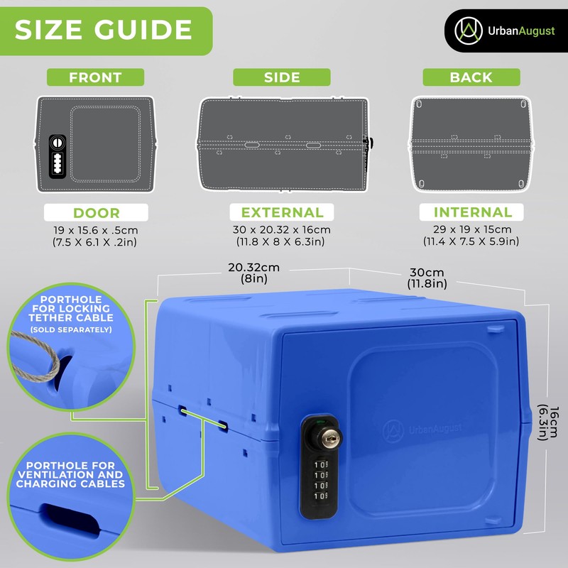 Urban August Dual Combination & Keyed Lockbox - Lockable Box