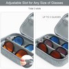 Bukere Travel Sunglasses Organizer Glasses Case, 3 Adjustable Slot for