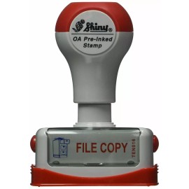 Shiny FILE COPY Two Color Preinked Title Stamp by Shiny (TEN016)