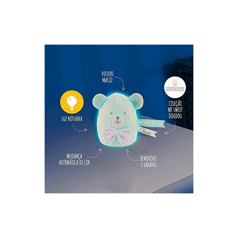 Chicco 00009602000000 Night Light Teddy Bear Dou Beige