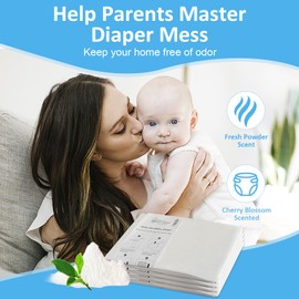 USBOO Refills Compatible with Dekor Plus Diaper Pail,8 Pack Diaper Pail Refill Liners, Reinforced Thickness Diaper Trash Bags, Holds up to 4640 Diapers,Fresh Powder Scent