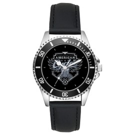 KIESENBERG Men's Watch Biker Motorcycle Chopper Cruiser Fan Watch Gift Analogue Quartz Leather Strap Watch L-21293, silver, Strap.