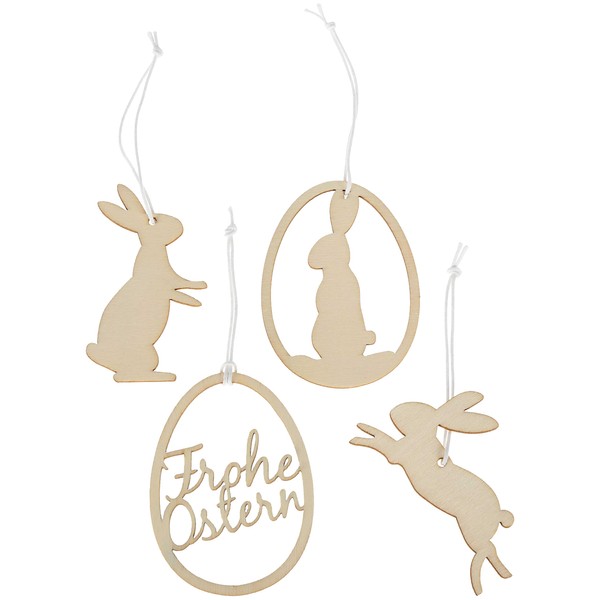 Papierdrachen 12 Wooden Easter Pendants – Reusable Easter Decoration 7