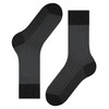 FALKE Men's Oxford Stripe M So Cotton Patterned Socks, Black