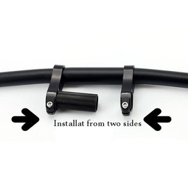 SENQI BMX Short Reach Stem Lightweight Aluminum Alloy Folding Bicycle Handlebar Stem Adjustable, 1 inch (25.4 mm) (Black)