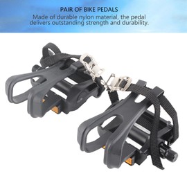 High Grip Toe Clips and Straps Pair Nylon Cycling Pedals for Fixie Mountain Bikes Accessories