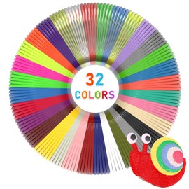 FIROS PLA 3D Pen Filament Refills Pack, 32 Colors 3D Pen PLA Filament, Each Color 16.4 ft,3D Printing Pen PLA Filament, Compatible with SCRIB3D MYNT3D 3D Pen, Not Suitable for 3Doodler
