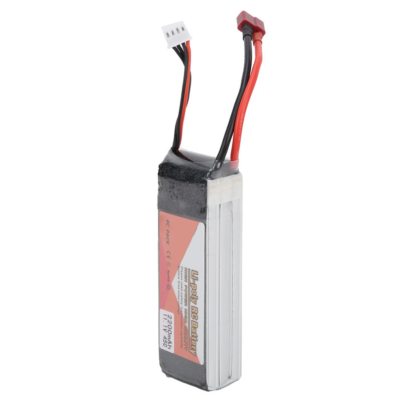 11.1V 2200mAh 3S 45C Lipo Battery Pack with T Plug
