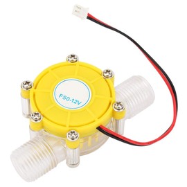 Micro Water Turbine Generator DC Small Hydropower Power Generator External Thread DC Hydropower Generator Yellow Power Generation Device for Presentation in the Classroom DIY Activities (12 V)
