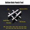 DIY SENRISE 5PCS Leather Punch Tool, 3.5MM Round Hollow Hole
