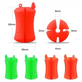 Set of 4 Fishing Rod Fixing Ball Lock Ball Fish Pole Protector Rod Protection Rod Belt Fishing Tackle Fishing Rod Fishing Tackle Fishing Rod Wrap Equipment (Green)