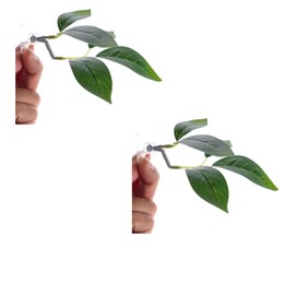 Rosojodg 2Pcs Betta Fish Leaf Pad,Plastic Plant Betta Hammock Leaf Bed,Simulating The Natural Habitat Aquarium Décor Plastic Plants for Betta Spawning Grounds,Suction Cup Betta Breeding Resting Bed