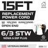 Iron Forge Cable NEMA 6-50 Replacement Extension Cord 15 Ft