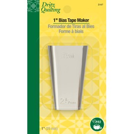 Dritz Bias Tape Maker Nastro sbieco per trapuntatura, 2,5 cm, Argento, 2.54 cm