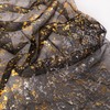 MLMC 6Pcs Black Gold Table Runner Sheer Gauze Glitter Metallic