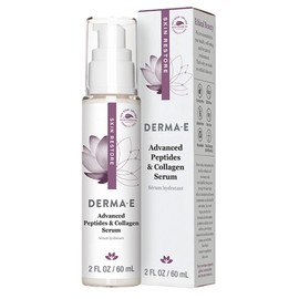 DERMA-E Advanced Peptides & Collagen Serum, Double-action infused facial serum works during the day/overnight, Firming anti-wrinkle skin & eye firming, Smooths the look of wrinkles and deep lines, White, 2 Ounce