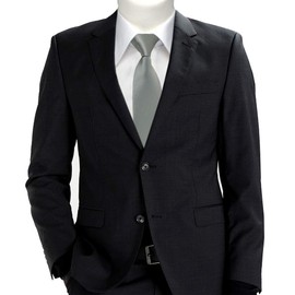 TigerTie Designer Security Safety Tie Plain Pre-tied with Elastic Band, gray