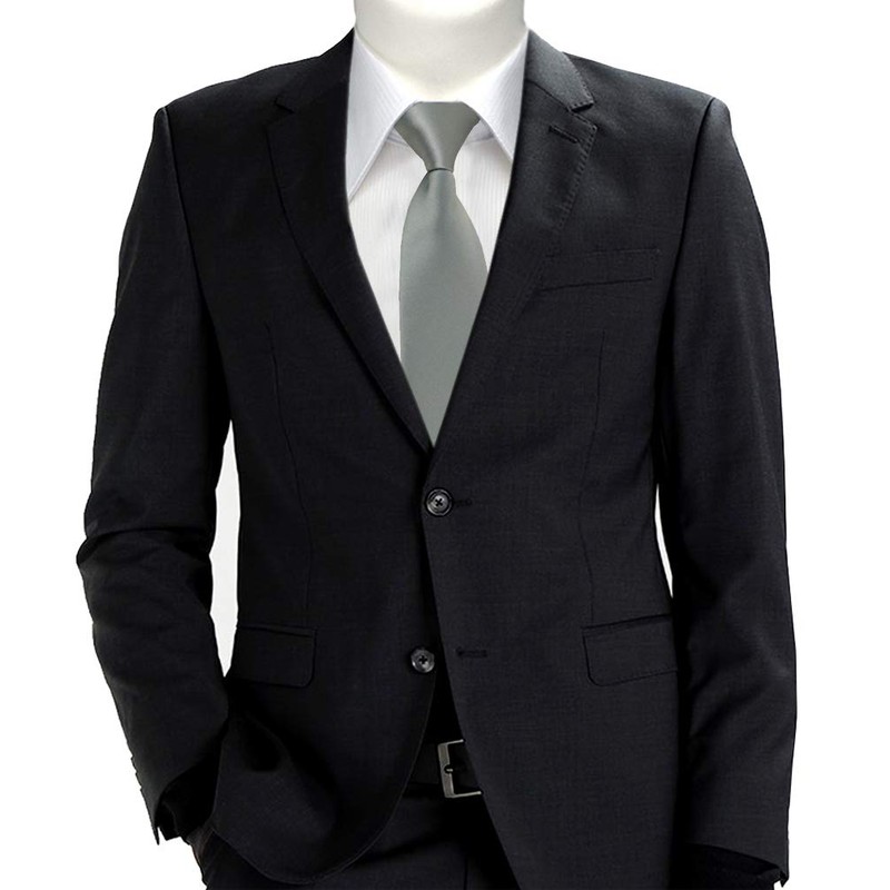 TigerTie Designer Security Safety Tie Plain Pre-tied with Elastic Band,