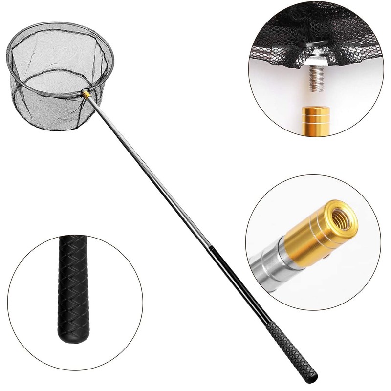 Mingjieus Pool Skimmer Net with Stainless Steel Telescopic Pole,58" Extendable