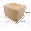 Versandkarton Faltschachtel 15x15x14 cm: Optionen 15x15x5 -> 15x15x20 - Set
