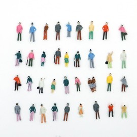 ZJIA OO Gauge 1:75 Scale Mixed Painted Model People Figure for Architecture Layout (Pack of 100)