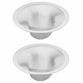 Sink Drain Strainer, 2Pcs Stainless Steel Kitchen Sink Filter Mesh Hair Catcher Basket for Kitchen Bathroom Bathtub Shower Floor Drain, 11cm/4.4 Inch (Extra Large)