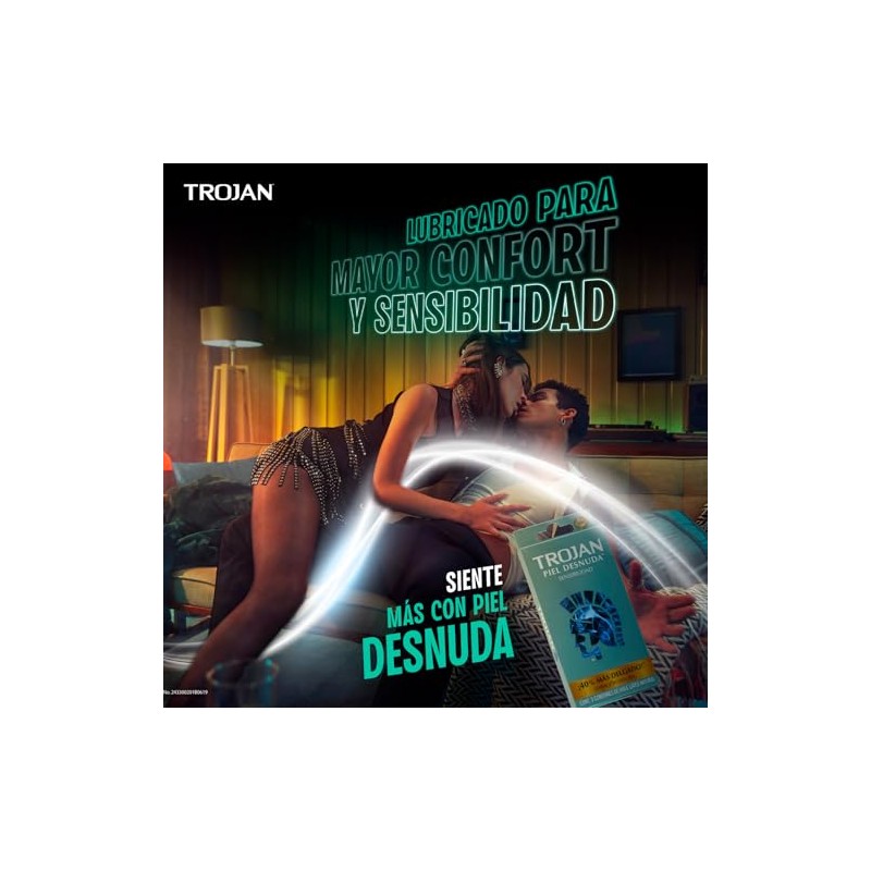 Trojan Condón Piel Desnuda, 3 piezas