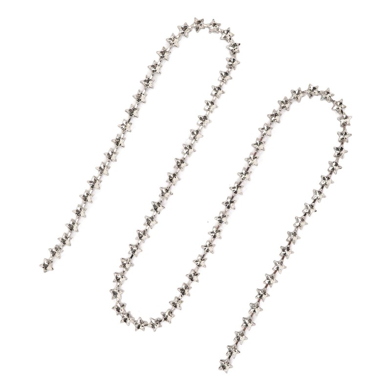 1 Yard Star Rhinestone Trim Chain 0.4in Width DIY Cuttable