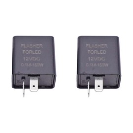 12V 2 Pins Electronic LED Flasher Relay, Motorcycle Turn Signal Relay Replacement for Motorcycle LED Indicator Light Fast Hyper Flash