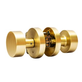 senharvest Gold Passage Door Knobs Interior - for Satin Brass Door Knobs Suitable for Hallway, Wardrobe, Bathroom etc,Heavy Duty for All Standard Size Doors