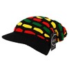 Itzu Rasta Oversized Knit Slouch Peak Beanie Cap Hat in