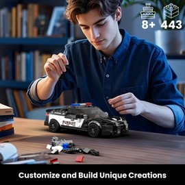 Mould King Speed Champion Hellcat Car Building Kits, MOC Racing Car Toys Model, Vehicle Blocks Set Suitable for Boys to Build, House Decoration Gifts for Kids and Adults 27098 (443Pcs)