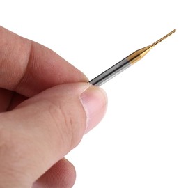 Hilitand Carbide End Mill, Small, 0.12 in (3.175 mm) Shank Diameter 0.04 in (1 mm), Tungsten Steel, Tungsten Carbide (Pack of 10)