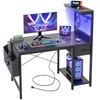 TIQLAB Gaming Desk 40 inch with Power Outlet and LED