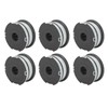 6pcs Weeder Replacement Spool 38.6ft 0.06in String Trimmer Replacement Spool