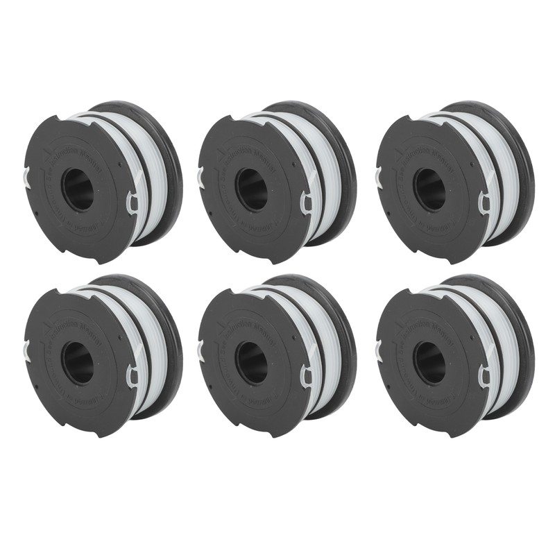 6pcs Weeder Replacement Spool 38.6ft 0.06in String Trimmer Replacement Spool