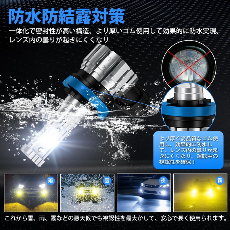 【Memory Function Model】SUPAREE H8 LED Fog, 2 Colors, Ultra-Bright, H11