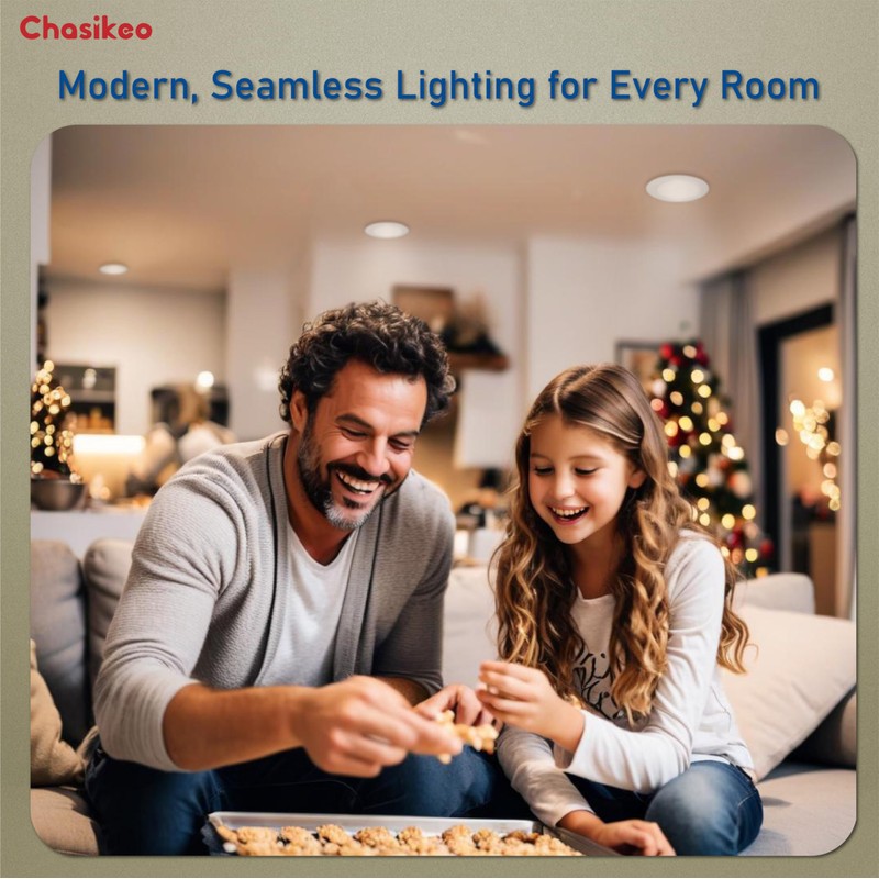 Chasikeo 4 Pack 5/6 Inch LED Disk Lights, Dimmable Flush