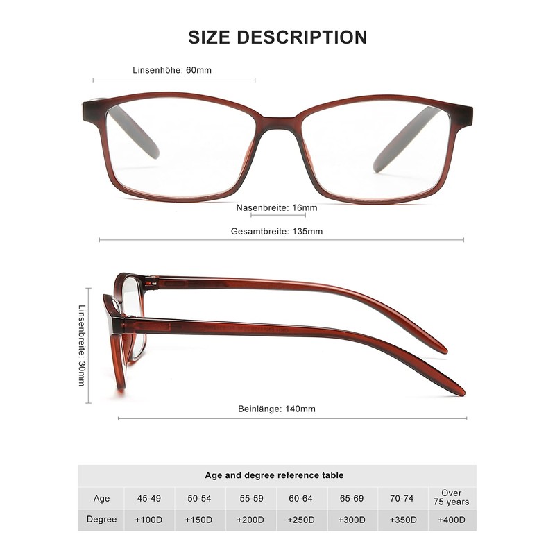 SKYWAY 5 Pack Lesebrille für Herren Damen, Blaulicht blockierende Brillen,