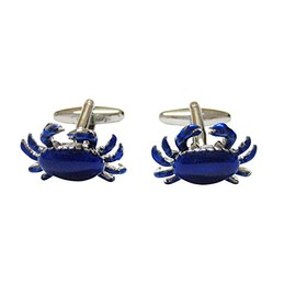 Kiola Designs Blue Crab Cufflinks