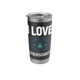I Love Cybersecurity Enthusiast Digital Protection Stainless Steel Insulated Tumbler